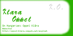 klara oppel business card